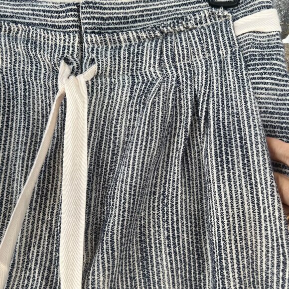 🆕 Free People | Light at Sunrise High Waisted Cropped Cotton Pants in Blue | - Picture 7 of 13